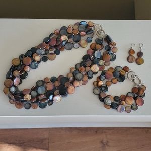 Black and Bronze/Orange Flat Pearl